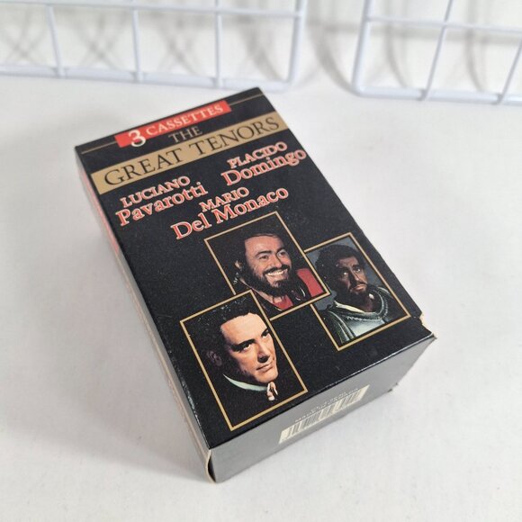 Vintage The Great Tenors Pavarotti Domingo Del Monaco 3 Cassette Tape Set Madacy - Picture 2 of 15